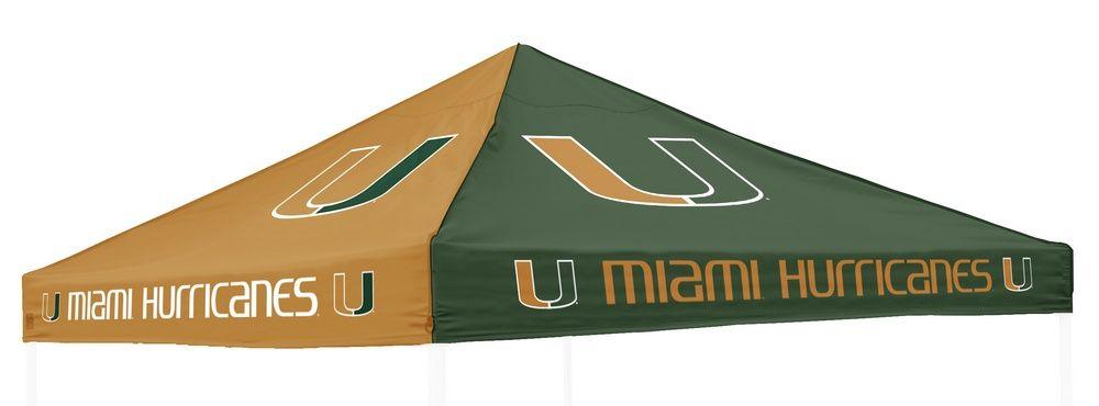 Orange and Green Hurricane Logo - Miami Hurricanes Orange / Green Logo Tent Replacement Canopy