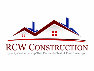 Red Construction Logo - RCW Construction logo design - 48HoursLogo.com