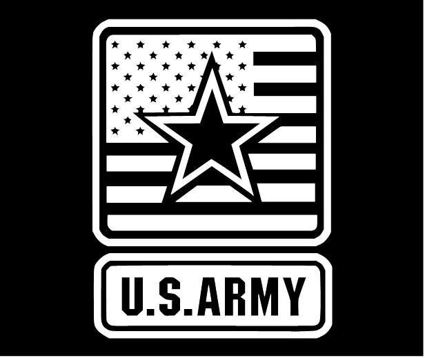 U.S. Army Logo - U.S. Army Sticker, The ARMY logo with the American Flag and large ...