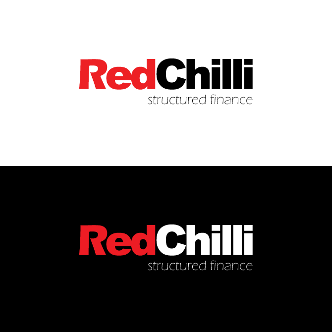 Red Black and White Logo - Red Chilli Structured Finance Portfolio of Simon C. Page