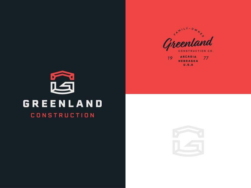 Red Construction Logo - Greenland Construction Logo Concept by Brennan Burling. Dribbble