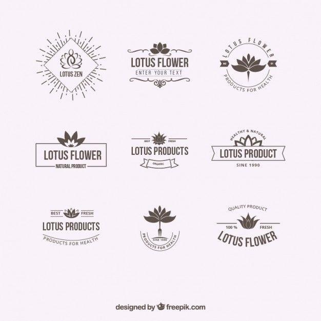 Zen Flower Logo - Lotus flower logos. Stock Image Page
