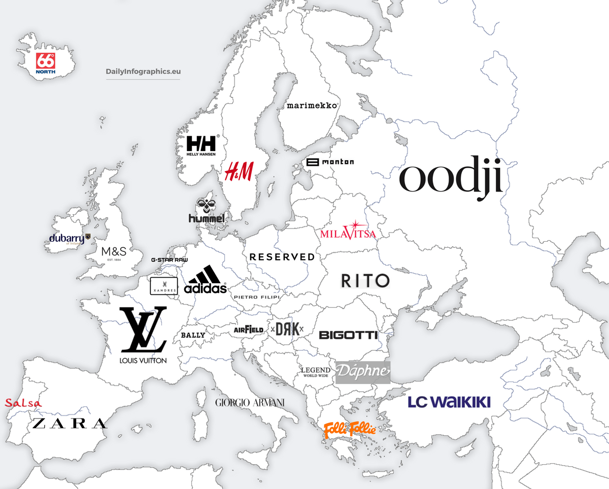 Most Popular Clothing Brand Logo - Most Popular Clothing Brand From European countries 1200 x 965
