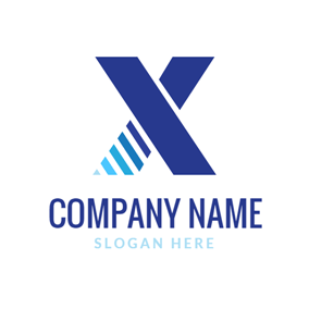 Blue X Logo - Free Brand Logo Designs | DesignEvo Logo Maker