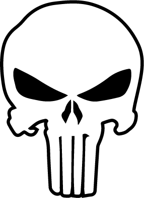 Skull Black and White Logo - punisher template - Google Search | Season of Spook | Punisher ...