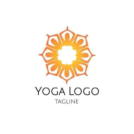 Zen Flower Logo - Mandala Logo Yoga Logo Meditation Logo Corporate Yoga Zen