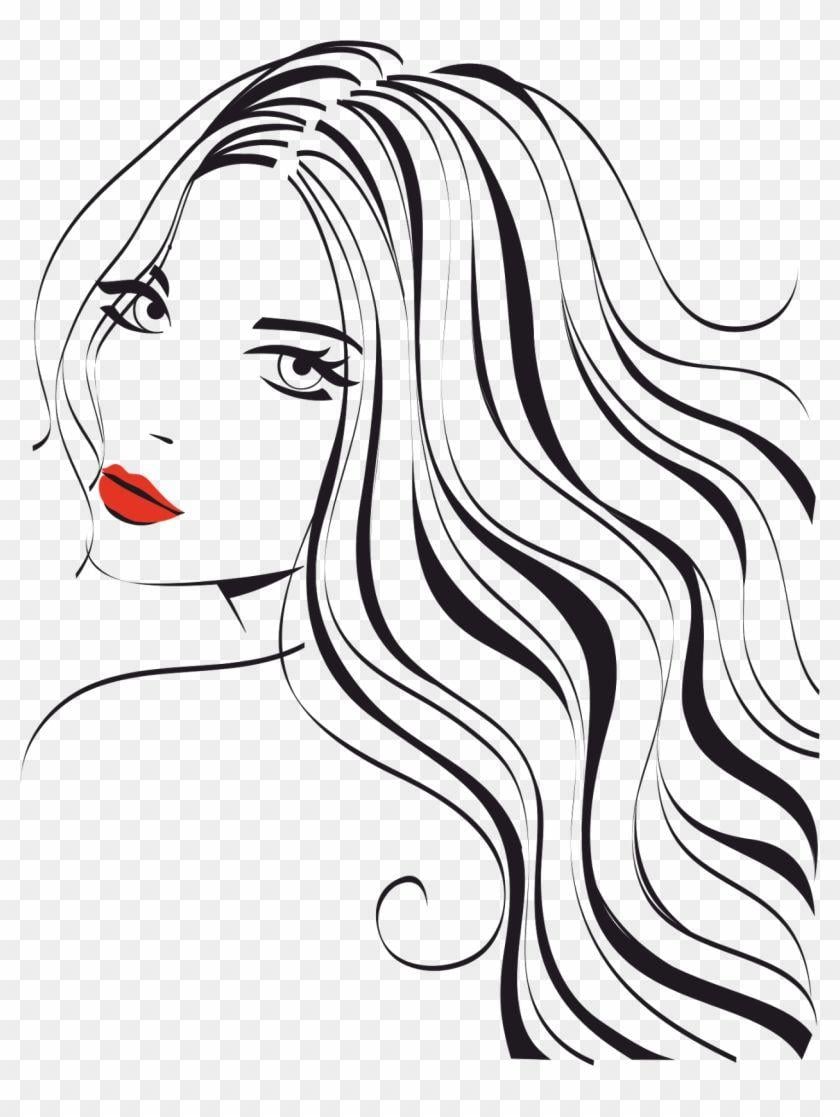 Female Logo - Woman Beauty Parlour Clip Art Long Hair Logo
