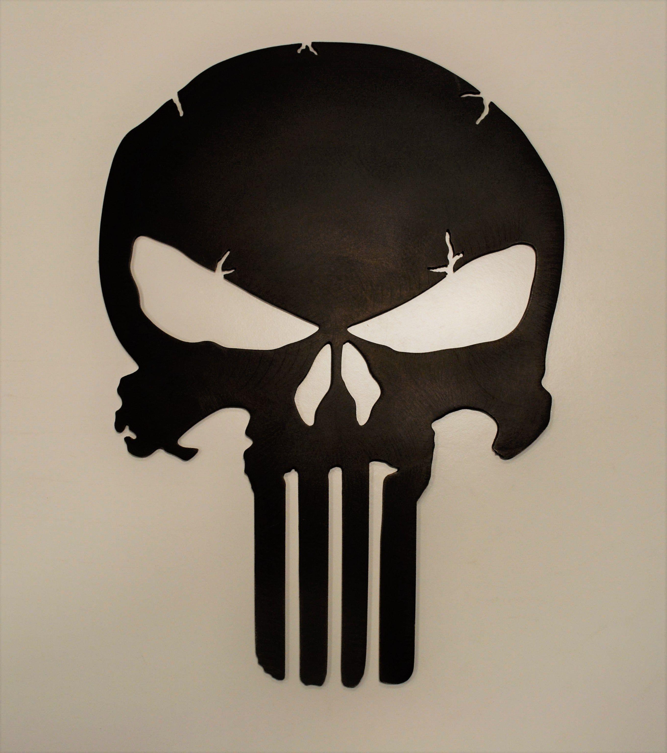 Red White Blue Punisher Logo - Punisher Logo - Metal Décor Studios