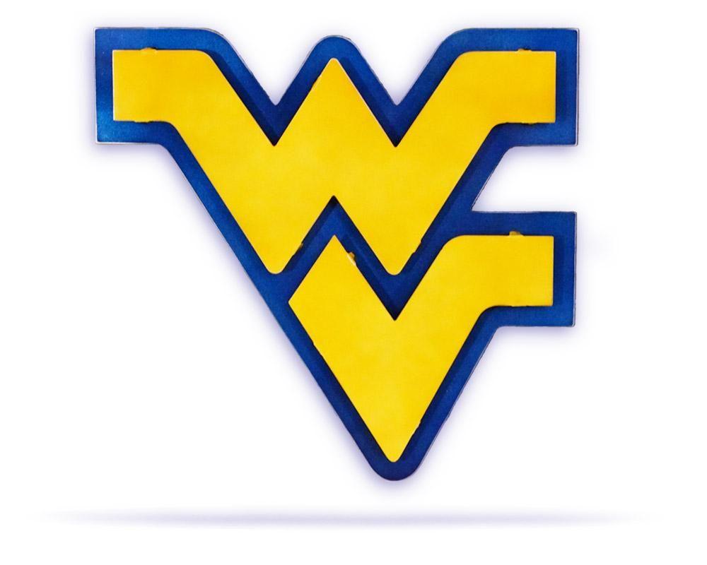WVU Logo - West Virginia University 3D Metal Artwork Head Art
