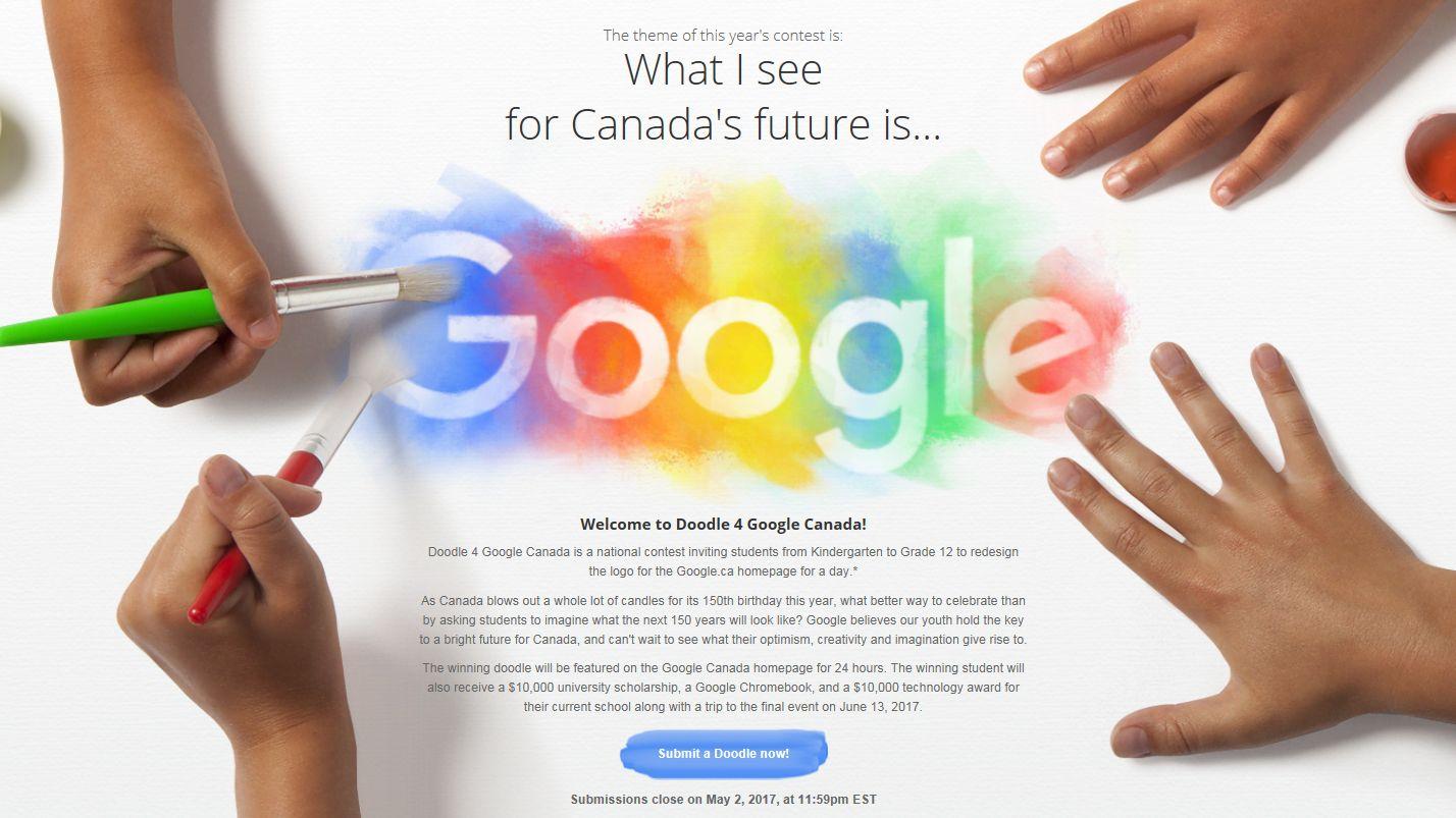 Current Google Logo - Canadian students asked to design Google doodle for Canada's 150th