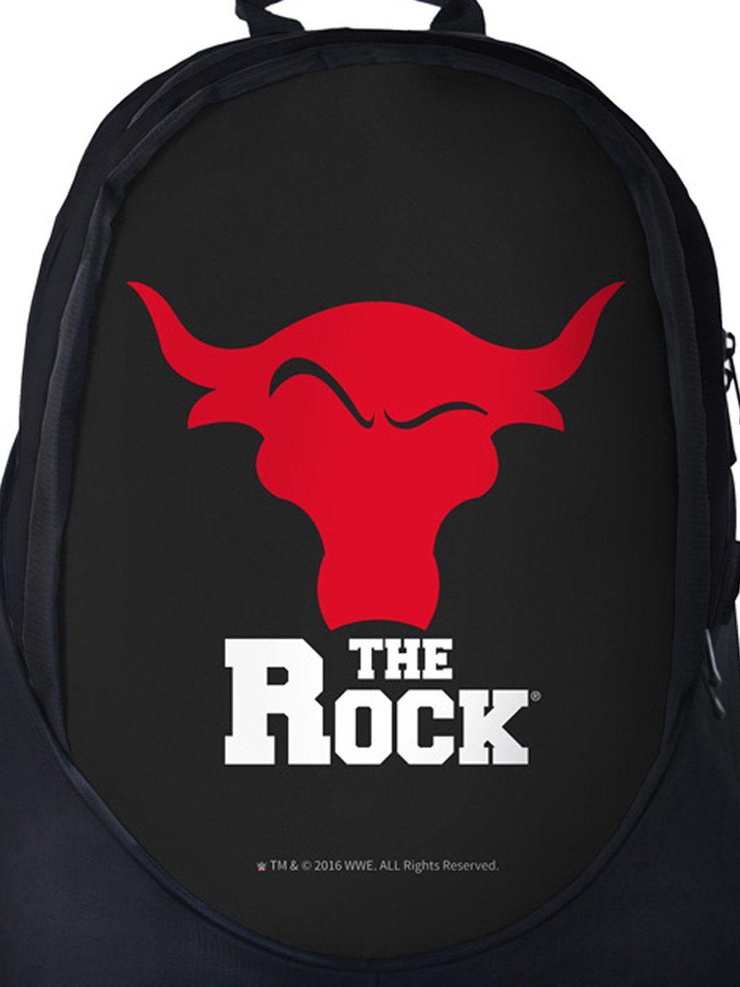 The Rock WWE Logo - The Souled Store WWE : The Rock Backpack for Boy's and Girl's ...