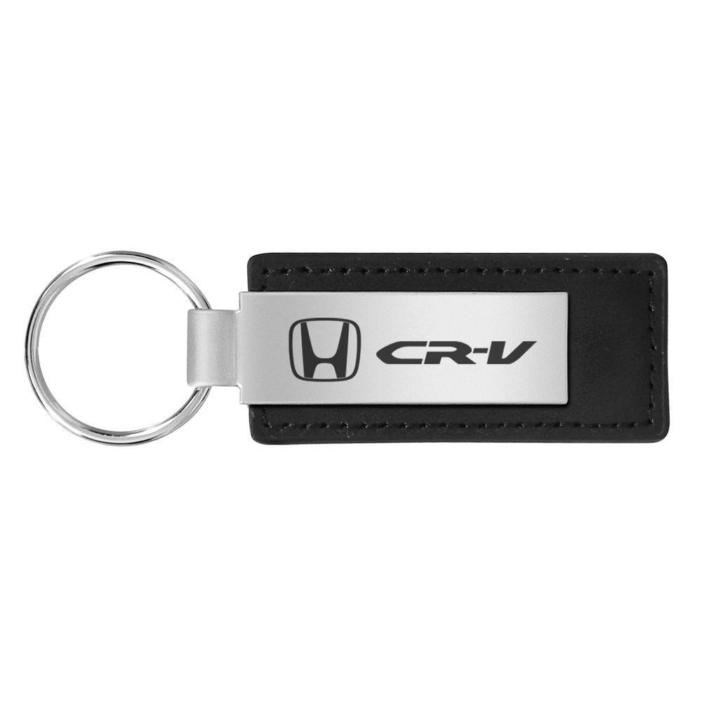 Black V Logo - Honda CR-V Logo Large Black Leather Key Chain, Keychain, KeyRing key ...