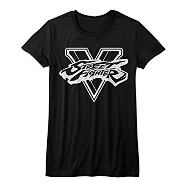 Black V Logo - Street Fighter Video Martial Arts Arcade Game Black V Logo Juniors T ...