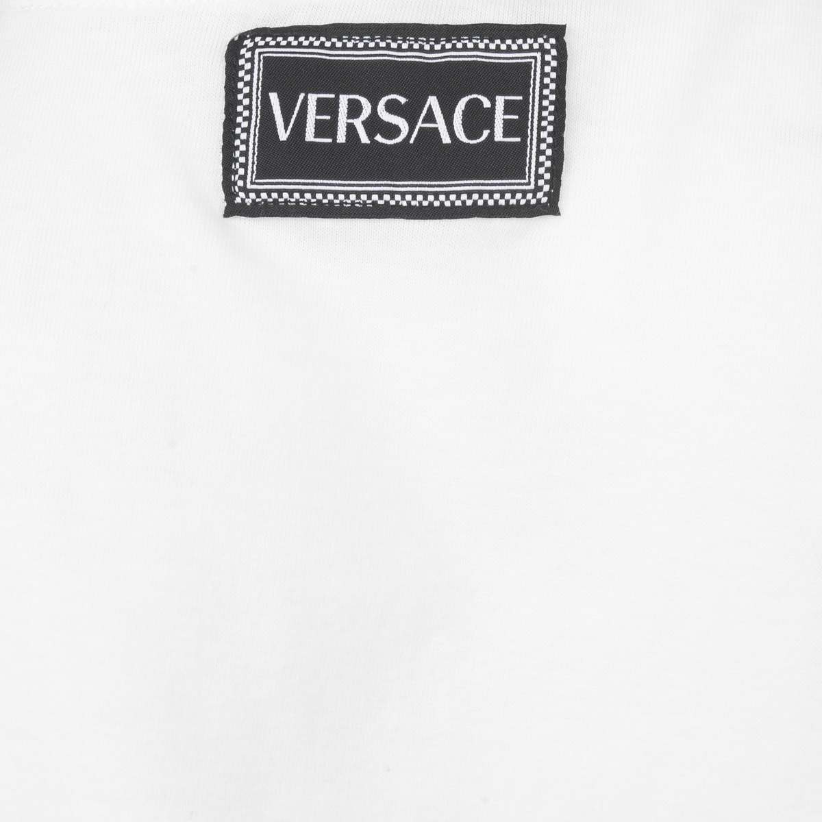 White V Logo - Young Versace Boys Ivory V Logo Top