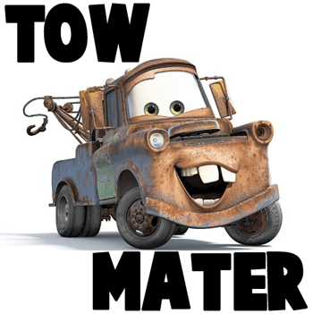 Tow Mater Logo - Tow Mater from Disney Cars Movie to Draw Step