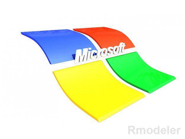 Microsoft Company Logo - Microsoft 3d Logo | CGTrader