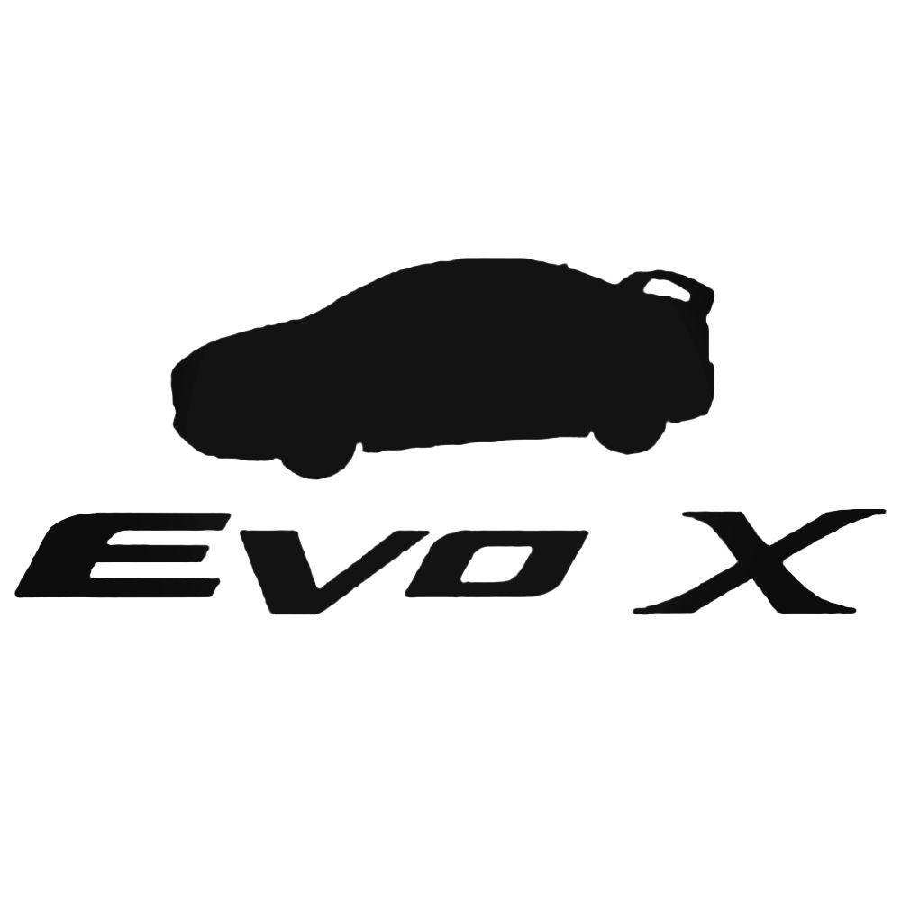 Evolution X Logo - Mitsubishi Evolution X Outline Set Decal Sticker