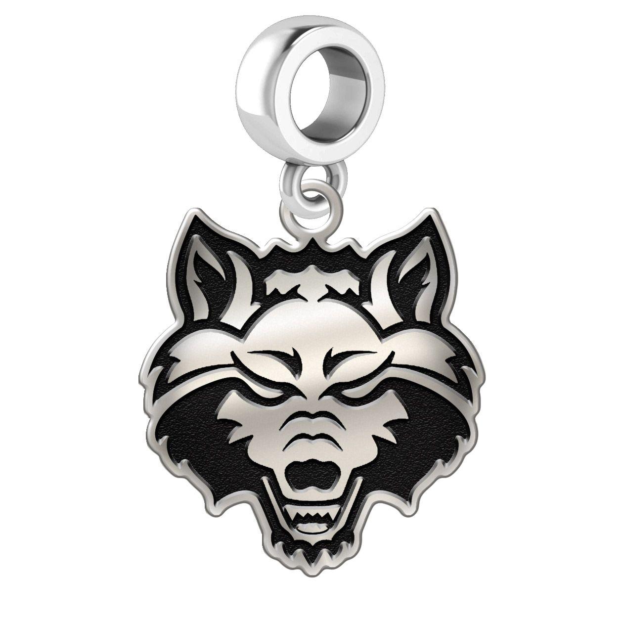 Arkansas State Red Wolves Logo - Wholesale Arkansas State Red Wolves Sterling Silver Charms and ...