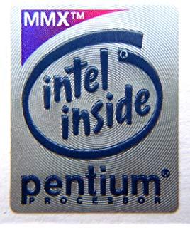 Intel Pentium 2 Logo - Original Intel Pentium 2 MMX Inside Sticker 19 x 24mm [341]: Amazon ...