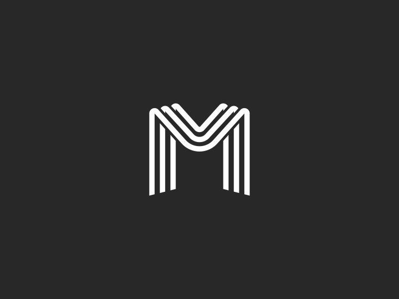 M with White Lines Logo - Logo M letter Lines by Sergii Syzonenko | Dribbble | Dribbble