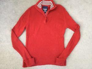 M with White Lines Logo - RALPH LAUREN RED RIBBED TOP WITH HIGH NECKLINE THAT ZIPS UP & HAS ...