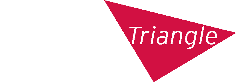 Red with White Triangles Logo - Home - Bright Red Triangle