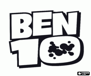 Ben 10 Logo - The Ben 10 logo coloring page printable game