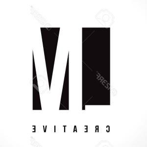 M with White Lines Logo - Stock Vector Lm L M Letter Logo Design With Swoosh And Black Lines ...