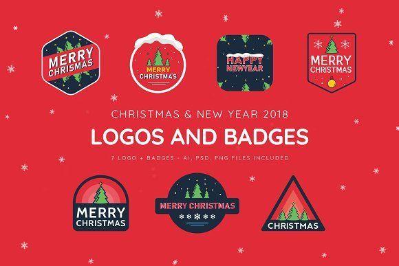 Best Christmas Logo - Christmas + New Year Logo & Badges by YoArts on @creativemarket ...