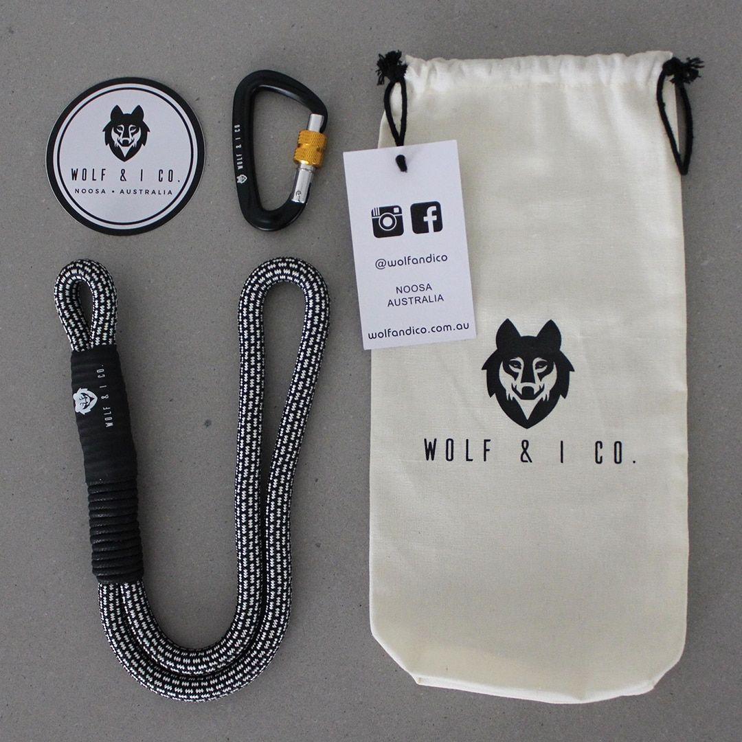 M with White Lines Logo - White Lines Training Leash | Wolf & I Co. Pet Accessories Australia