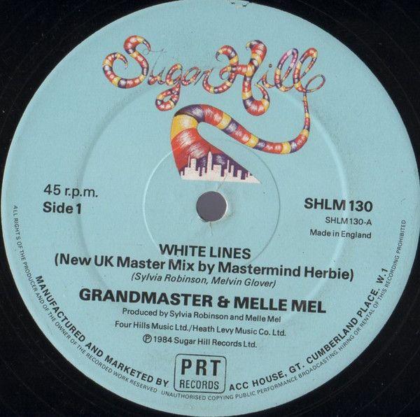 M with White Lines Logo - Grandmaster Flash & Melle Mel - White Lines (Vinyl, 12