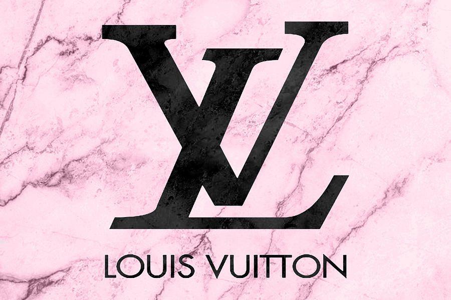Pink Louis Vuitton Logo - Louis Vuitton Pink Marble 2 Digital Art
