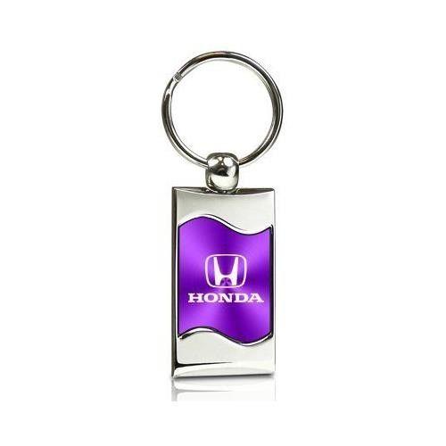 Purple Honda Logo - Honda Logo Purple Spun Brushed Metal Key Chain