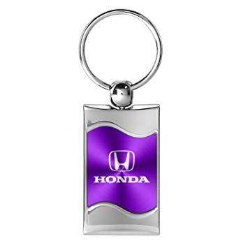 Purple Honda Logo - Honda Logo Purple Spun Brushed Metal Key Chain: Amazon.co.uk: Car ...