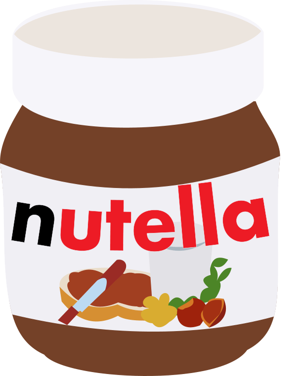 Nutella Logo - Cartoon Nutella Jar - Logo Vector Image