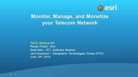 Comma Telecom Logo - Webinar - Monitor, Manage and Monetize your Telecom Network Video | Esri