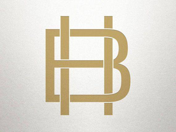 BH Logo - Monogram Logo Design BH HB Monogram Logo Digital | Etsy