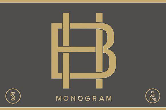 BH Logo - BH Monogram HB Monogram Logo Templates Creative Market