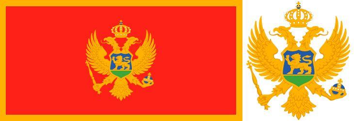 Two Red and Yellow Logo - Flag of Montenegro