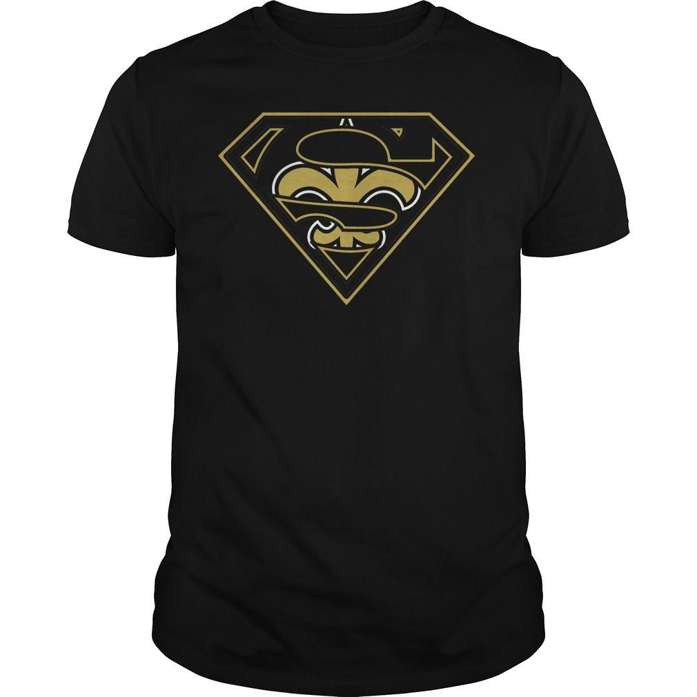 Superman Saints Logo - New Orleans Saints Superman Logo T-Shirt - Buy T-Shirts | TeeNaviSport