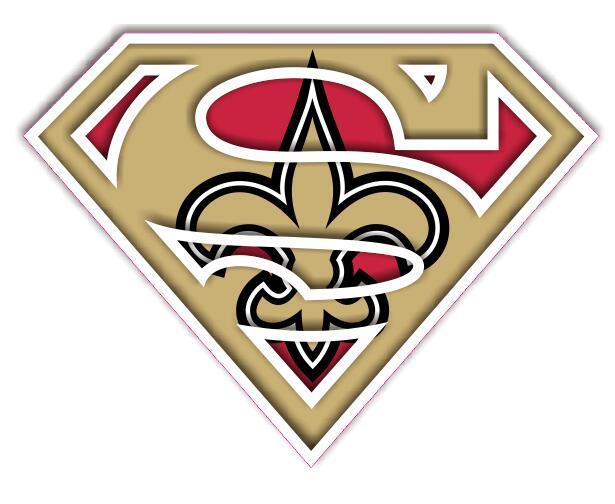 Superman Saints Logo - New Orleans Saints Superman Logo iron on transfer - $2.00 :