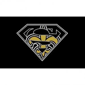 Superman Saints Logo - New Orleans Saints Flag 3'x5' Superman – GotItHere.com