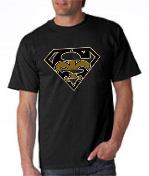 Superman Saints Logo - SuperMan New Orleans Custom Logo T Shirt. Add by DieselApparel ...