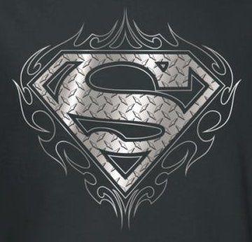 Tribal Superman Logo - Superman T-Shirt - Tribal Steel Logo - NerdKungFu