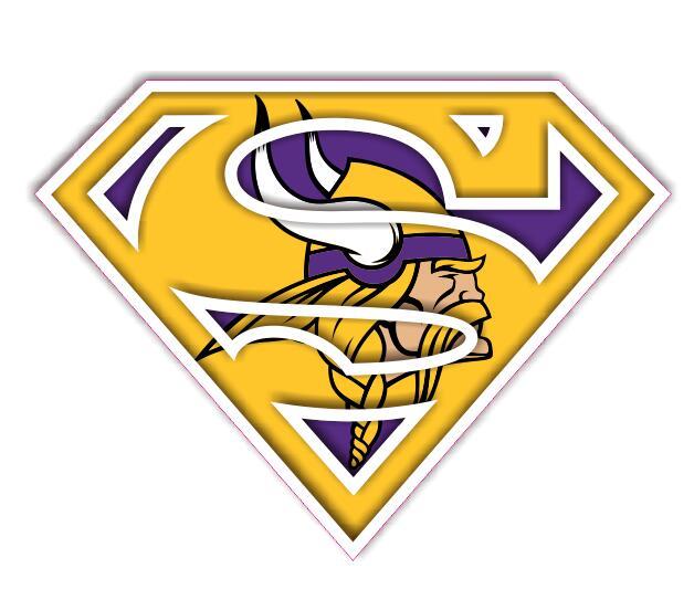 Superman Saints Logo - Minnesota Vikings Superman Logo iron on transfer - $2.00