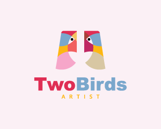 Two Red and Yellow Logo - Two Birds Logo | Logo Ideas | Logos, Logo design, Bird logos