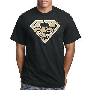 Superman Saints Logo - New Orleans Saints T-Shirt Superman Logo Who Dat Nation S - 5X | eBay