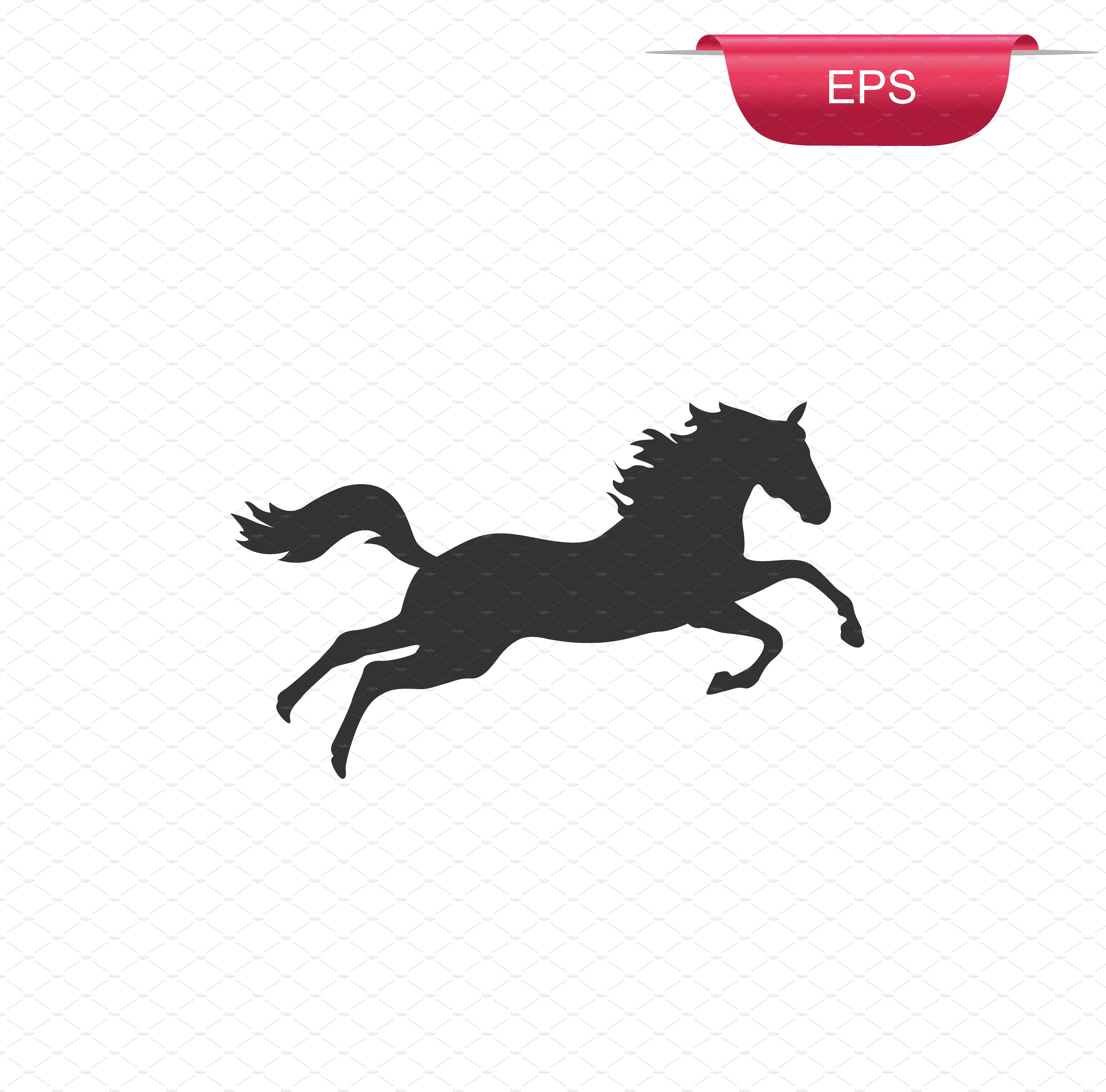 Running Horse Logo - running horse silhouette, icon ~ Illustrations ~ Creative Market