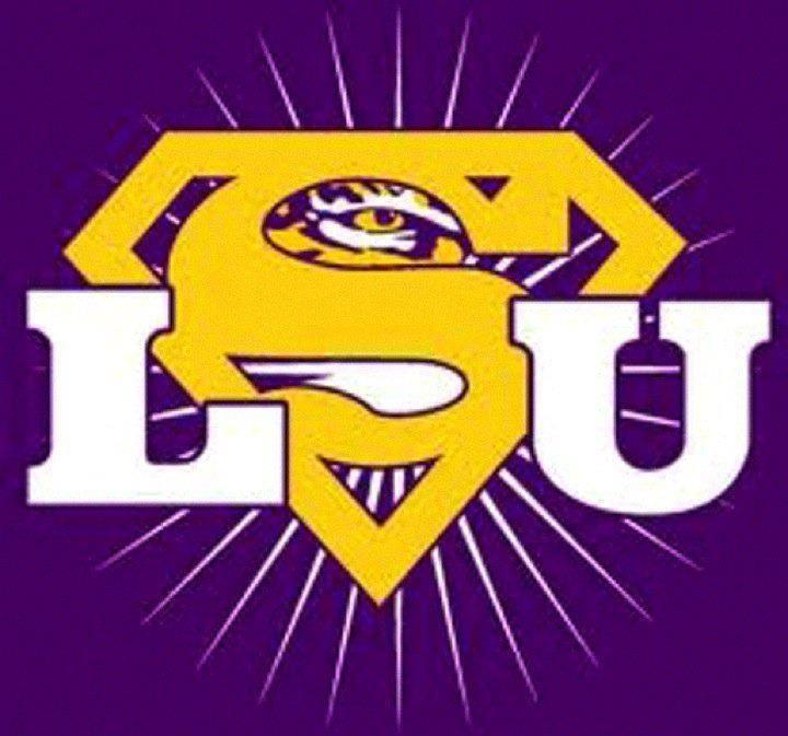 Superman Saints Logo - LSU Superman | LSU | Lsu, Lsu tigers, Lsu tigers football