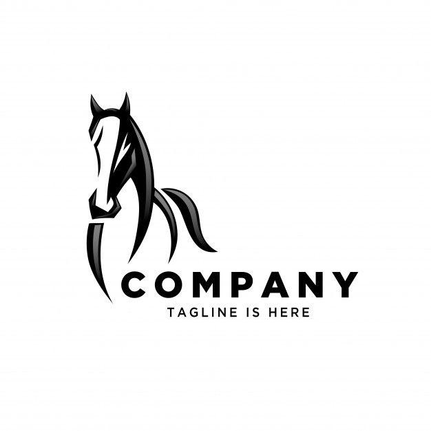 Running Horse Logo - Front view running horse logo Vector | Premium Download